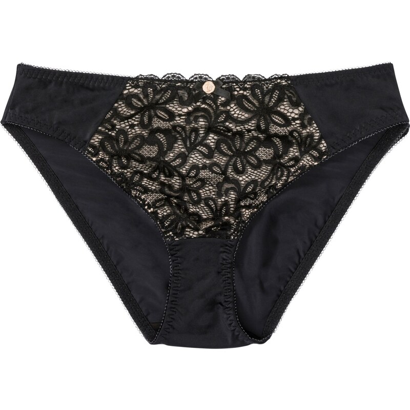 bonprix Nohavičky s jemnou čipkou, farba čierna 44742241