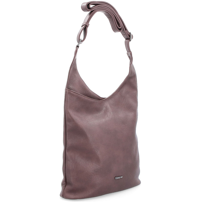 Kabelka zo syntetickej kože crossbody Tangerin hnedá 8031 TH 64019730