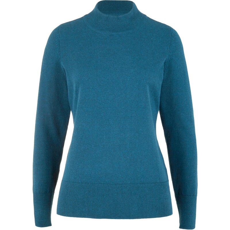 bonprix Pulóver, basic, so stojačikom a recyklovanou bavlnou, farba 62422686