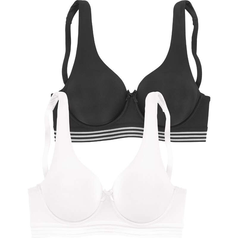 NUANCE Podprsenka čierna / biela 54236519