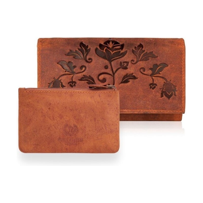 PAOLO PERUZZI Dámska peňaženka + puzdro ZUP-39-OR | oranžová ZUP-39-OR 35438595