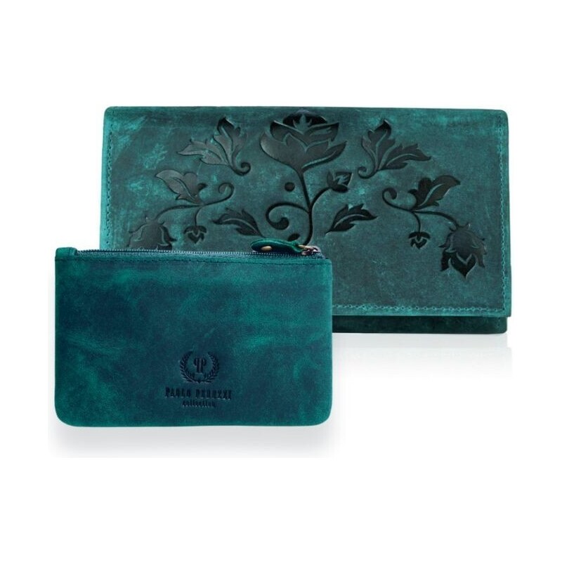 PAOLO PERUZZI Dámska peňaženka + puzdro ZUP-39-GR | zelená ZUP-39-GR 35438597