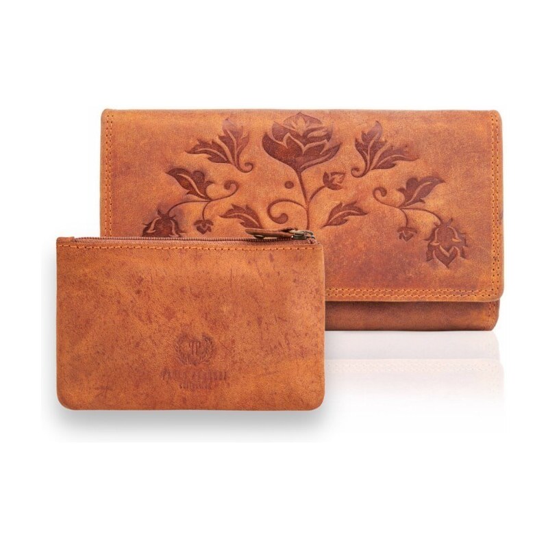 PAOLO PERUZZI Dámska peňaženka + puzdro ZUP-37-OR | oranžová ZUP-37-OR 35438589