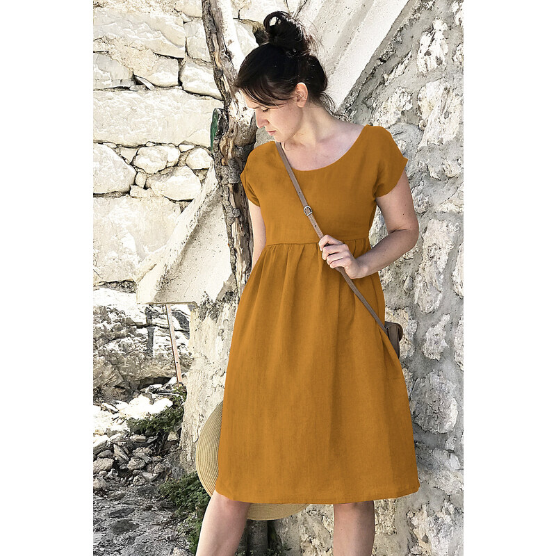 České lanové šaty Lotika midi délka Premium quality 36820332