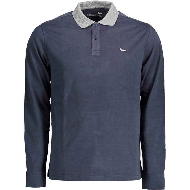 HARMONT & BLAINE Pánske modré polokošele s dlhým rukávom 64706605