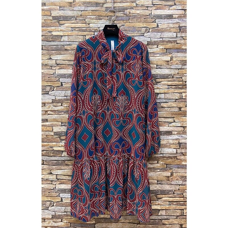 Dara Modré vzorované mini šaty 35475541