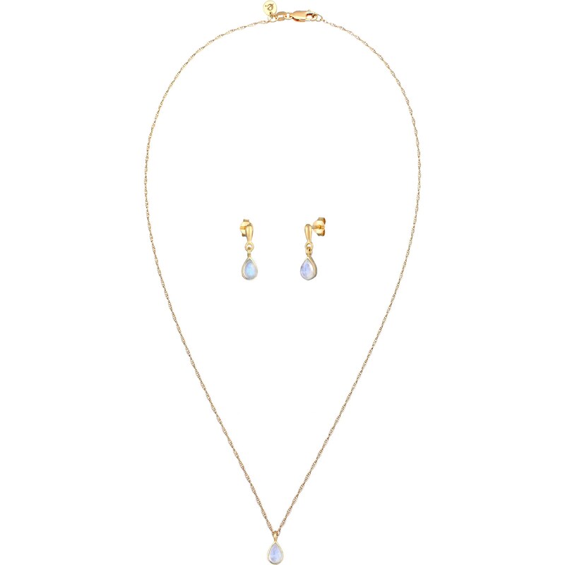 ELLI PREMIUM Sada šperkov svetlomodrá / zlatá 54236626