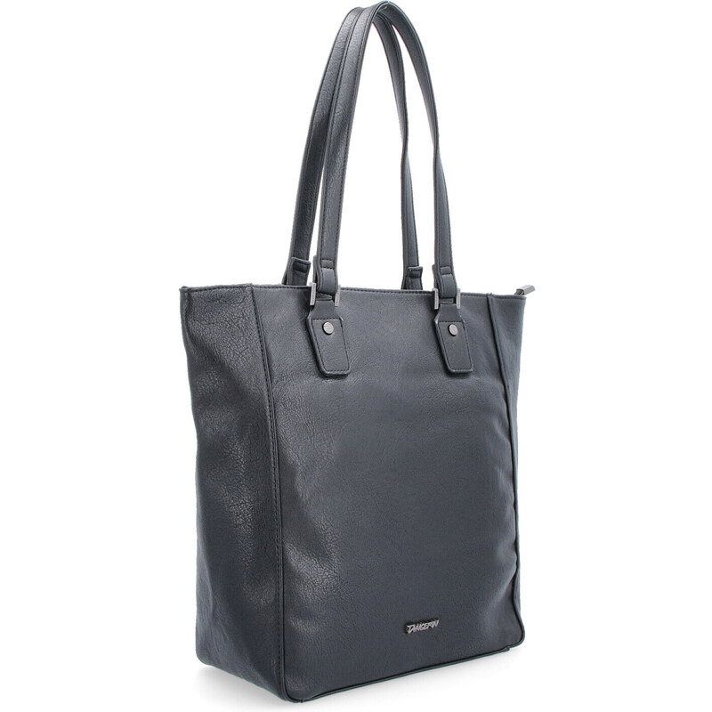 Kabelka zo syntetickej kože cez rameno Tangerin čierna 8015 C 64019726