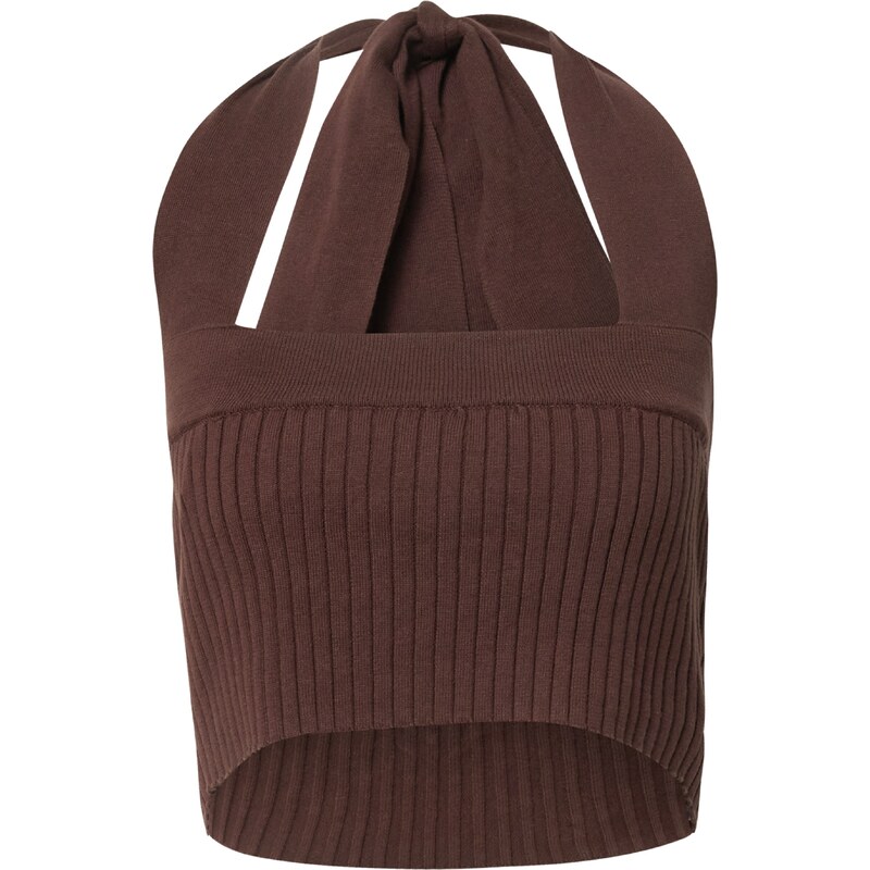 GLAMOROUS Vyšívaný top hnedá 54236688