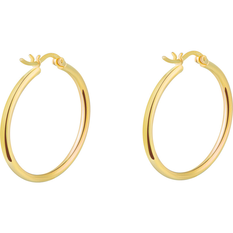 Olivie Strieborné 2cm KRUHY GOLD 7066 35987489