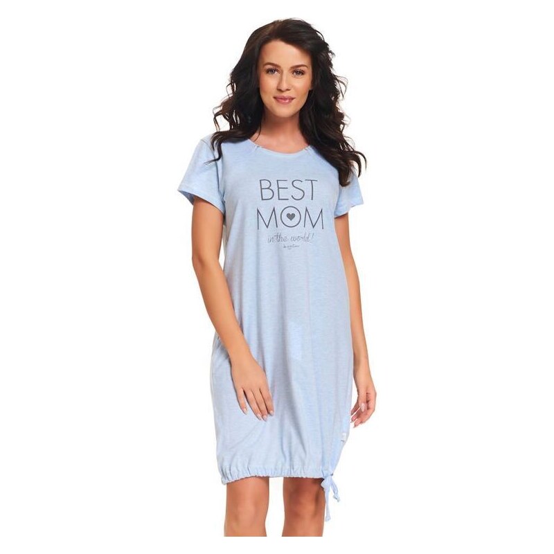 DN Nightwear Materská nočná košeľa Best mom modrá 13814704
