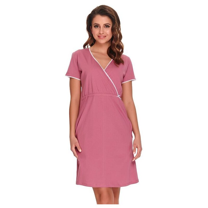 DN Nightwear Nočná košeľa Heidi ružová bavlna organic 15849028