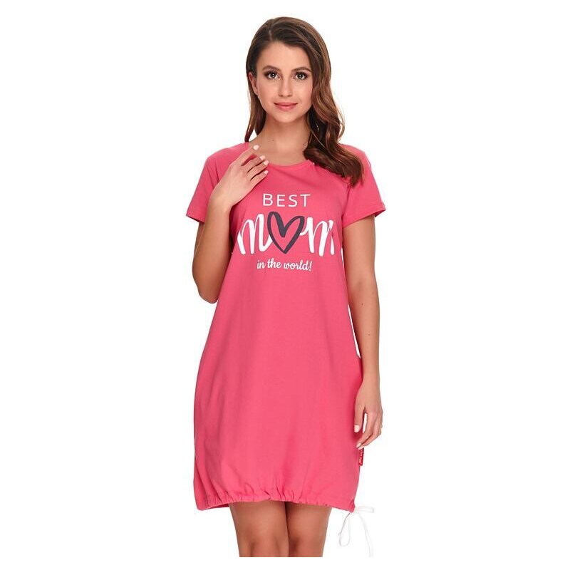 DN Nightwear Dojčiaca nočná košeľa Best mom 2 ružová 15603214