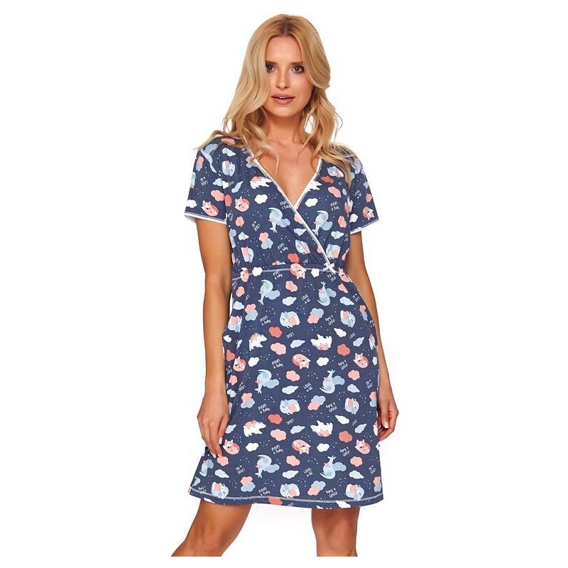 DN Nightwear Materská košeľa Kristina mráčik modrá 19051195