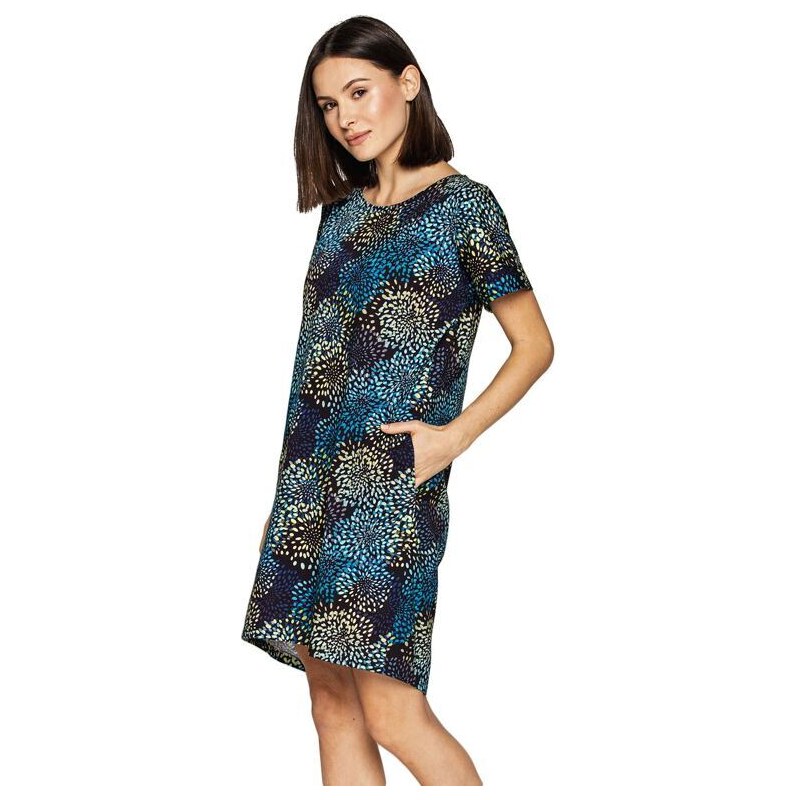 Cana Luxusná nočná košieľka Juniper modro-čierna 23137017