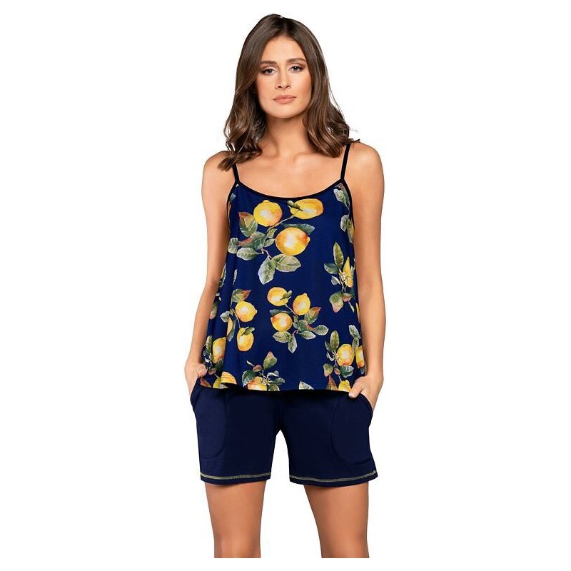 Italian Fashion Dámske pyžamo Lemon tmavo modré 23507648