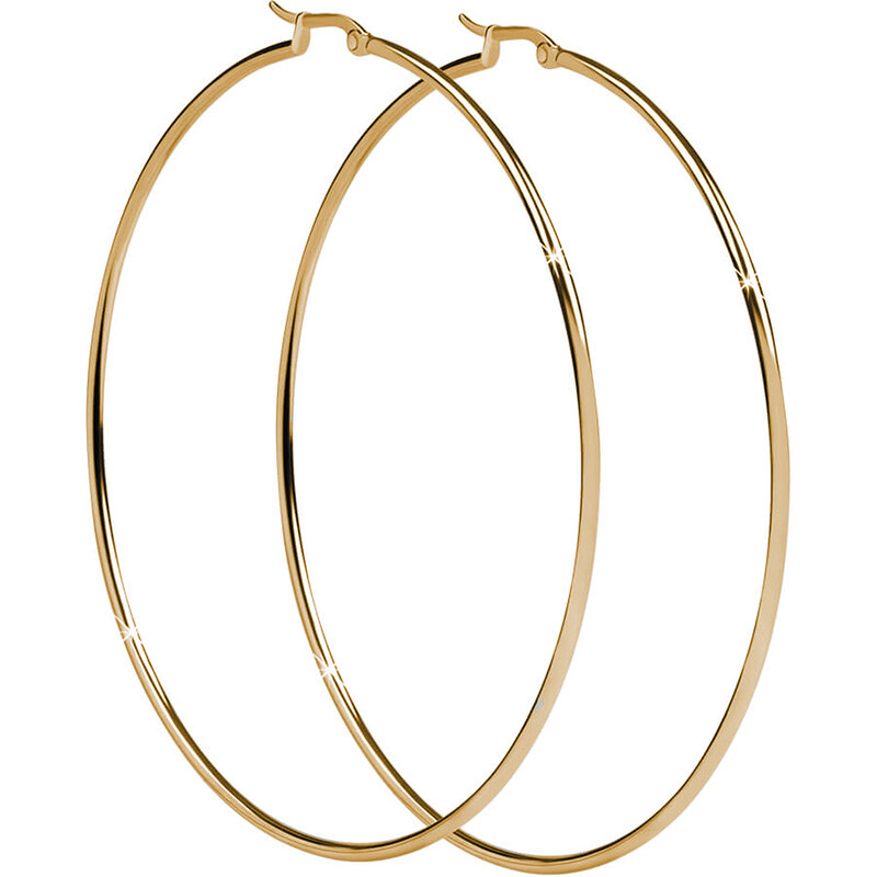 Troli Nadčasové pozlátené náušnice kruhy 6 cm 66580614