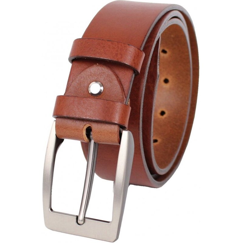 Penny Belts Pánsky kožený opasok 2504R42 koňak 37689422