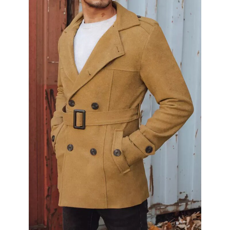 Pánsky dvojradový pieskový kabát Dstreet z 50638165