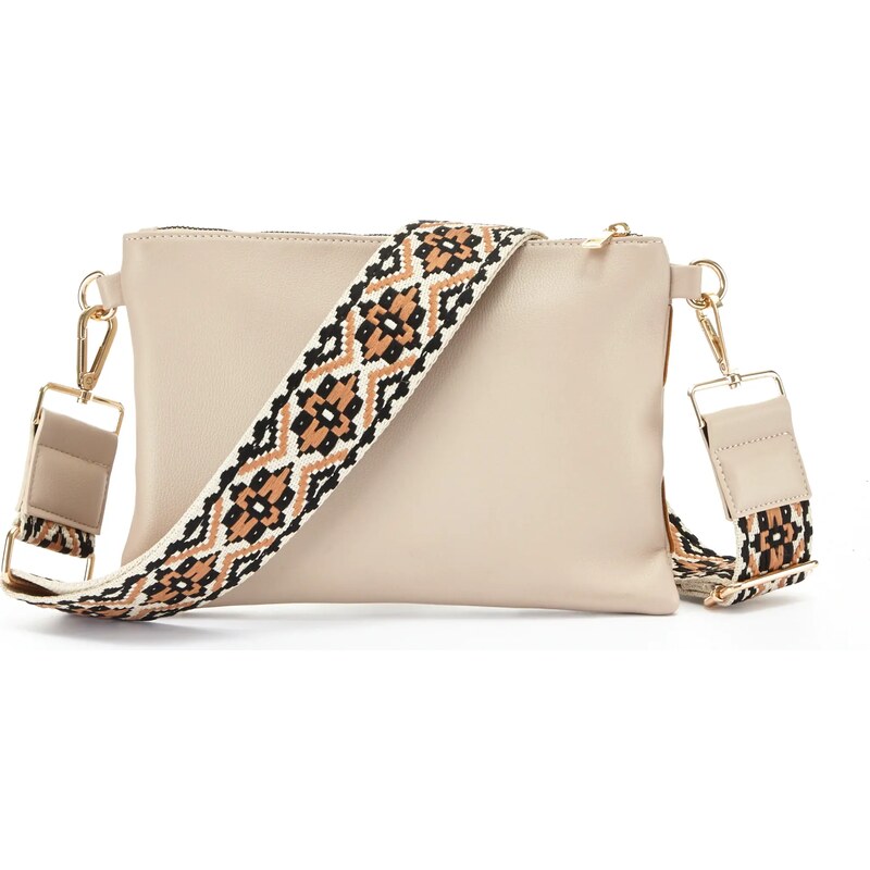 LASCANA Taška cez rameno béžová / zmiešané farby 67436163