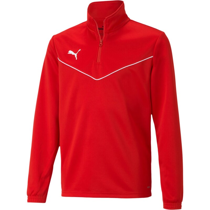 PUMA Športová mikina TeamRise červená / biela 67728094