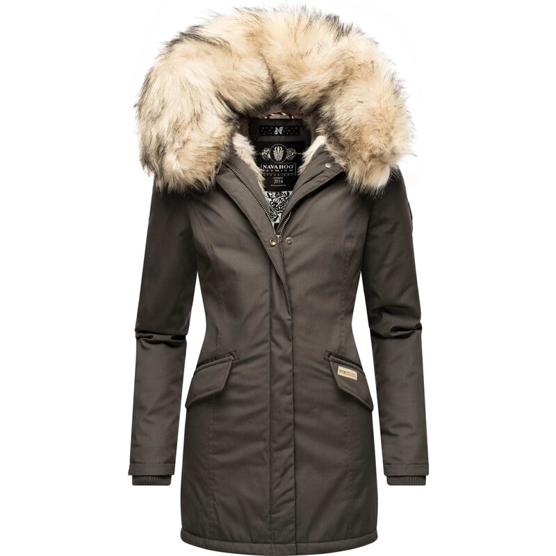 NAVAHOO Zimný kabát Cristal béžová / kaki 54226874
