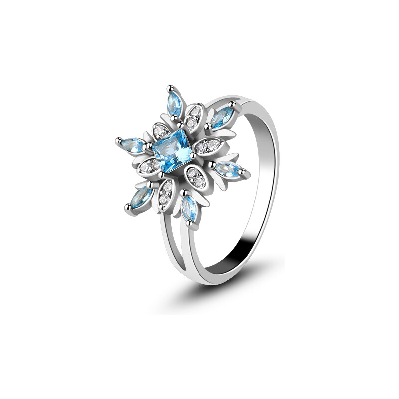 Olivie Strieborný prsteň SNEHOVÁ VLOČKA 7100 35948029