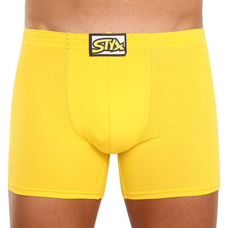Pánske boxerky Styx long klasická guma žlté (F1068) 35591536