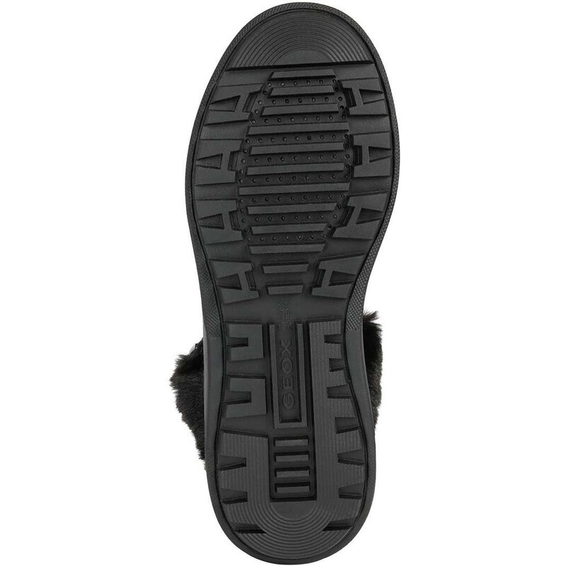 Kožené topánky Geox Dalyla B Abx Dalyla B Abx dámske, čierna farba, na plochom podpätku, zateplené