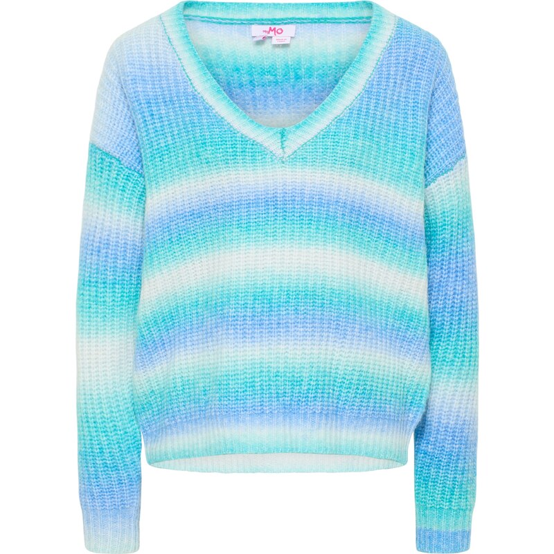 MYMO Sveter tyrkysová / svetlomodrá / biela 63142632