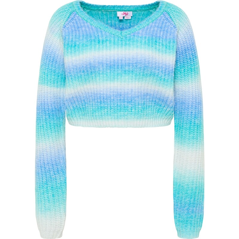 MYMO Sveter Biany modrá / tyrkysová / biela 63142634