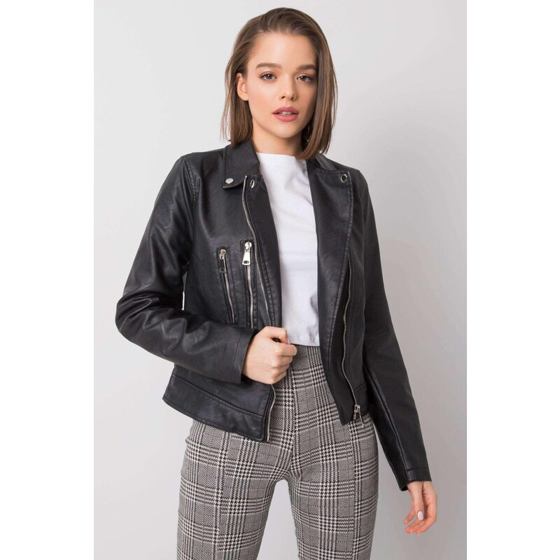 MladaModa Motorskárska bunda Cameron z ekokože čierna 65627622