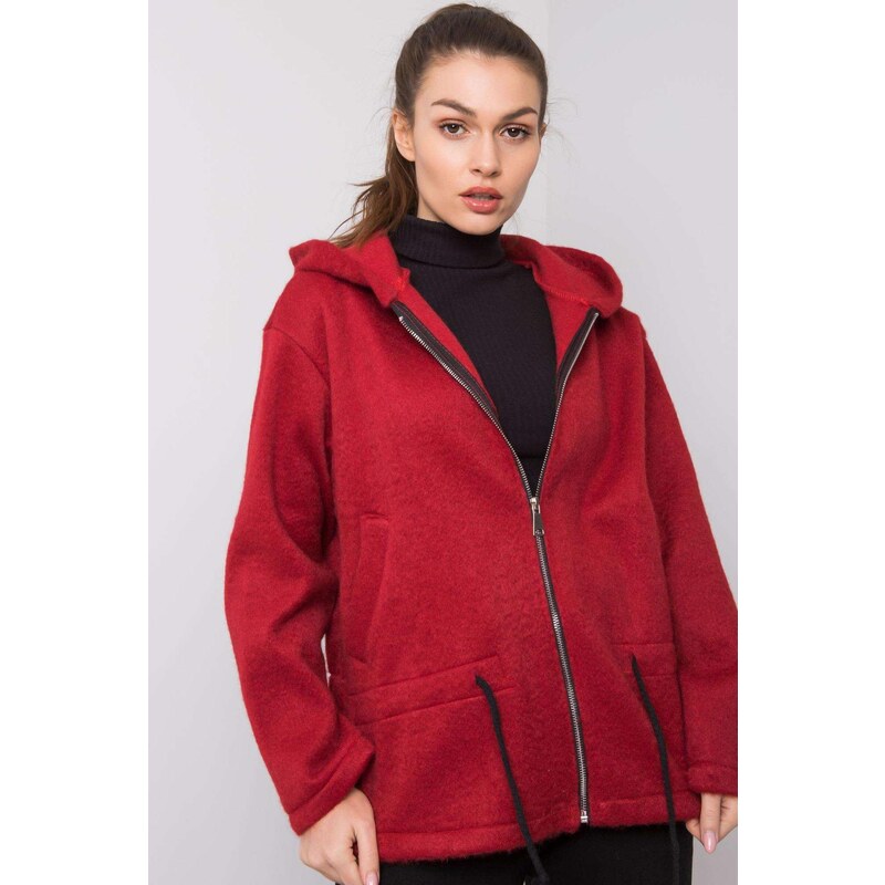 MladaModa Mikina Audrey s kapucňou bordová 35607120