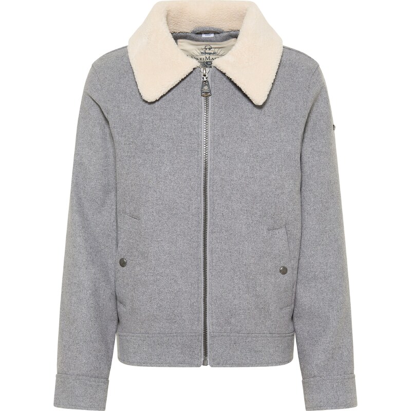 DreiMaster Vintage Prechodná bunda krémová / sivá 62224317