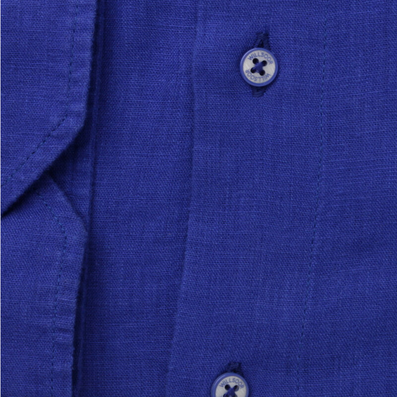 Willsoor Klasická pánska košeľa tmavomodrá s hladkým vzorom 14425