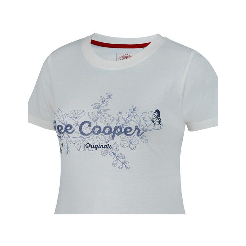 Lee Cooper Dámske Tričko Krémové