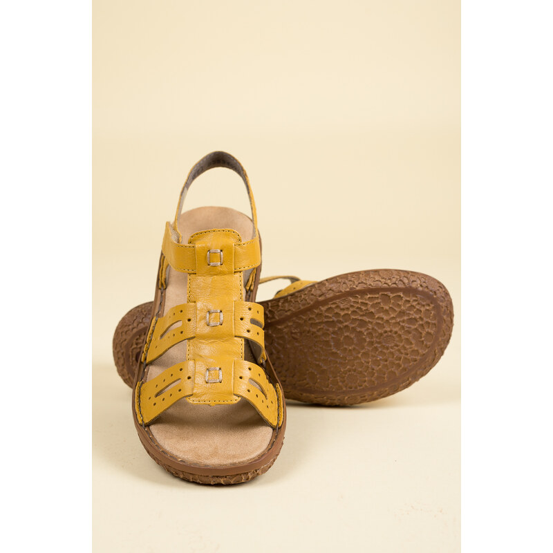 Dámske žlté sandále Rieker V6917-68