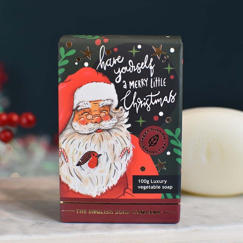 English Soap Company Vianočné tuhé mydlo Santa Klaus - Kadidlo & Myrha, 100g