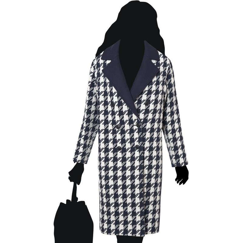 Tommy Hilfiger dámsky flaušová kabát tmavo modrý 35682334