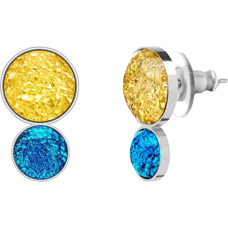 Preciosa Výrazné oceľové náušnice Flash s českým krištáľom Preciosa 66589402