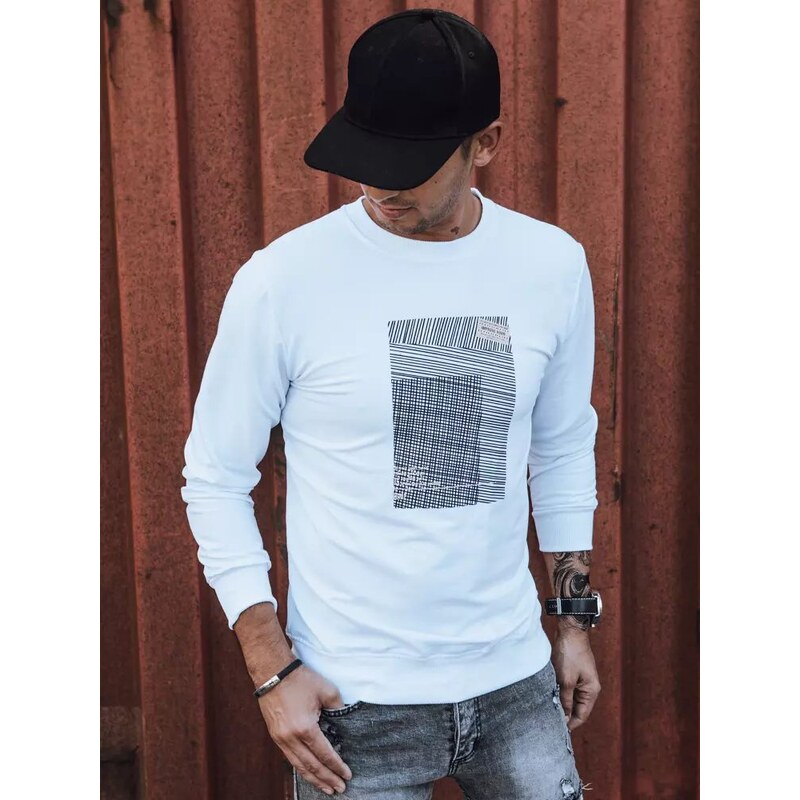 Buďchlap Biela mikina s originálnou potlačou 35682437