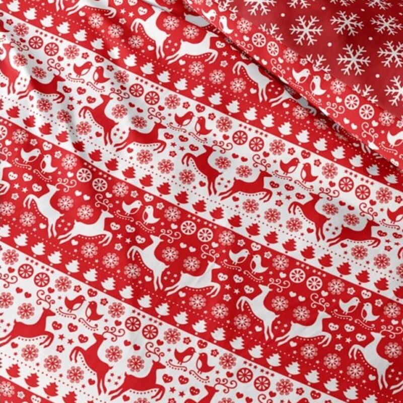 TipTrade (CZ) Bavlnené posteľné obliečky Vianočná poézia - 100% bavlna - 70 x 90 cm + 140 x 200 cm