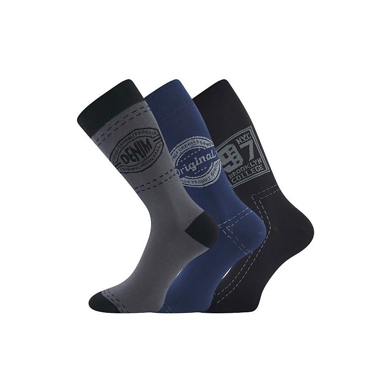 KUBA DENIM bavlněné ponožky Boma Mix farieb 39-42 3 páry 35686455