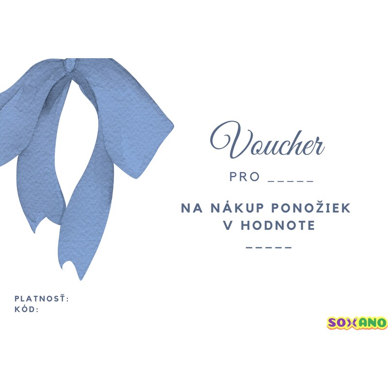 Soxano Darčekový poukaz na nákup Biela / Modrá 1 kus 35687532