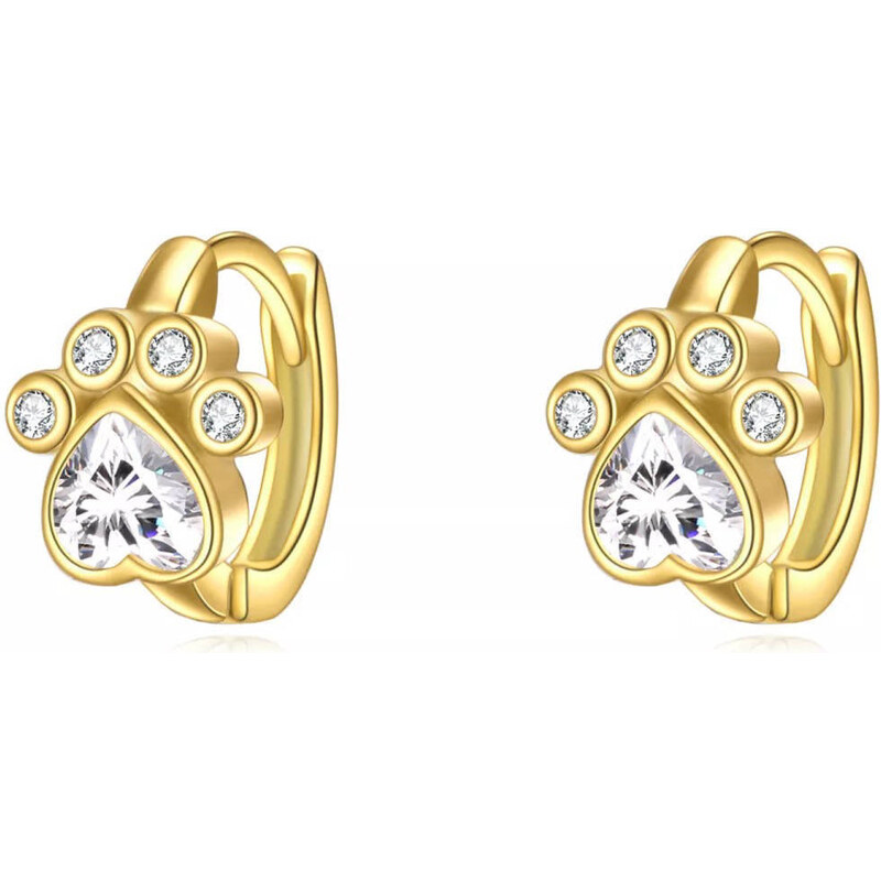 Olivie Strieborné náušnice LABKA GOLD 7112 35948041