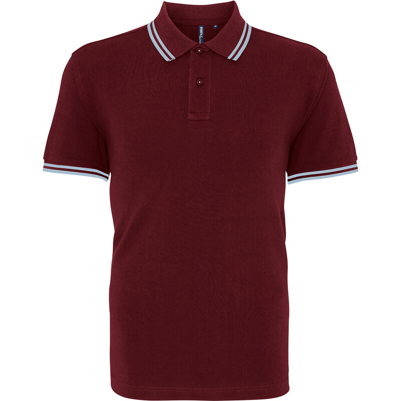 ASQUITH&FOX Pánske polo s kontrastnými detailmi na golieri a rukávoch 62677265