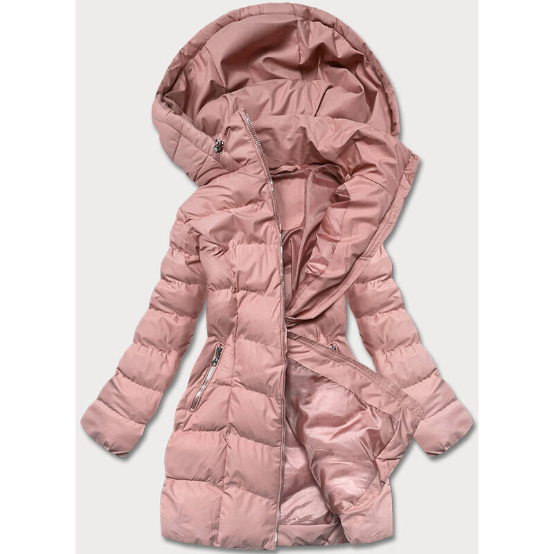 Jejmoda Dámska zimná bunda s kapúňou Moda750 ružová