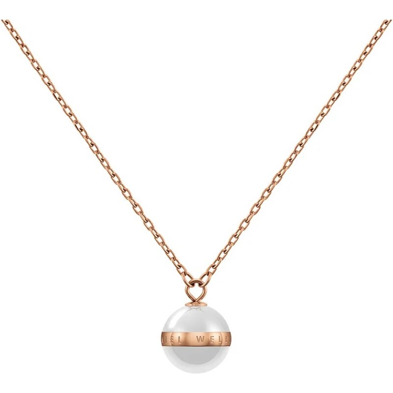 Daniel Wellington Pôvabný náhrdelník s príveskom z bielej keramiky 66589690