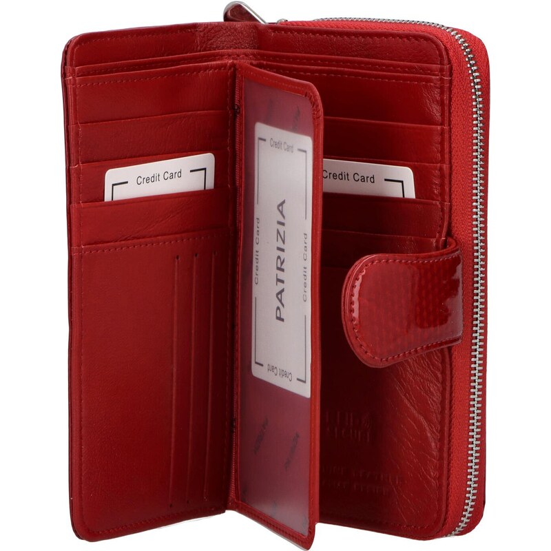 Dámska kožená peňaženka červená - Patrizia Natasha červená
