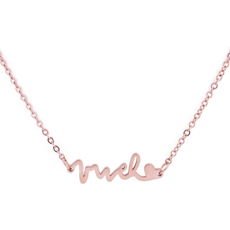Náhrdelník Qiara Rose Gold s originálnym nápisom VUCH a pôvabným 66650256
